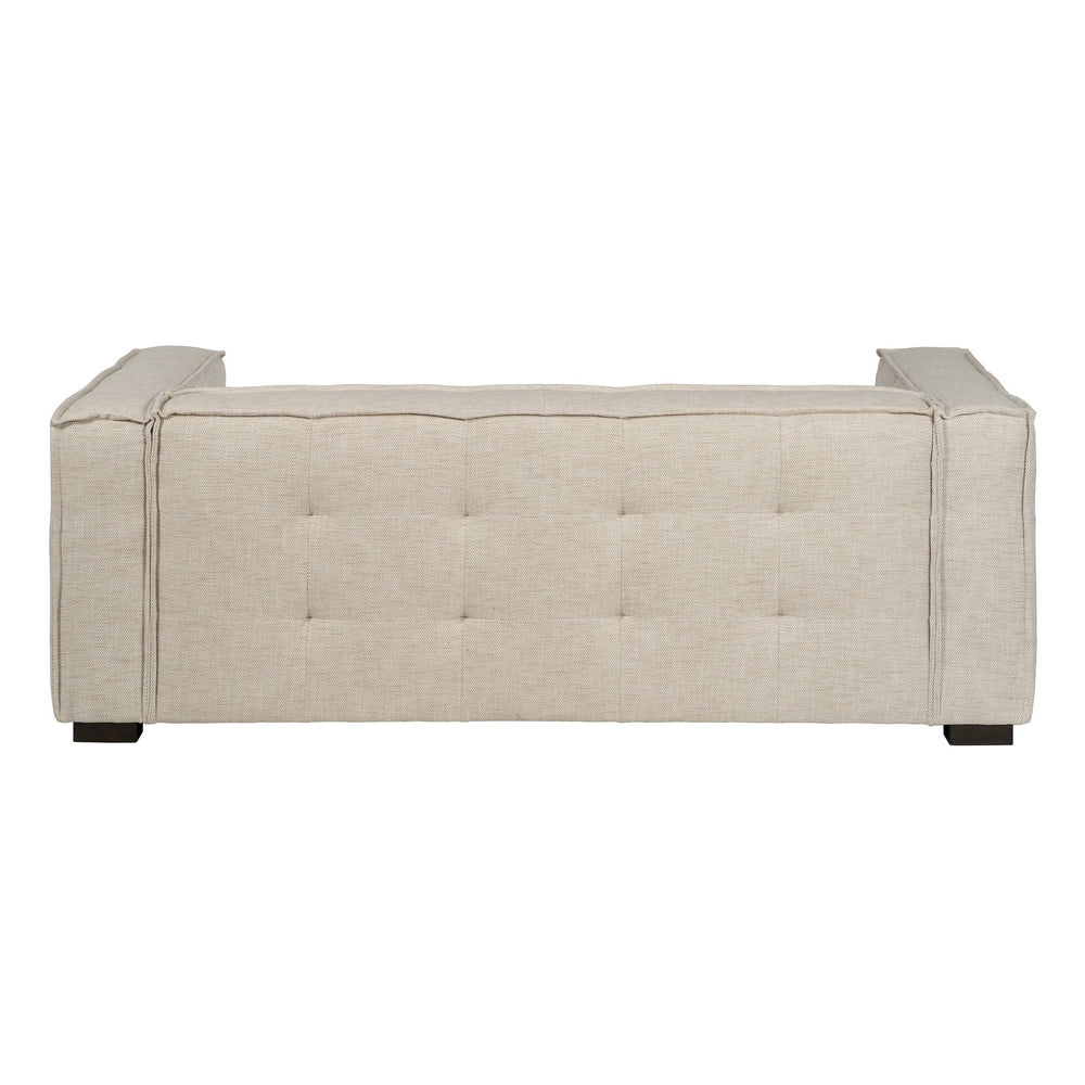 SOFÁ 3 PLAZAS BEIGE TEJIDO SIBARIS 218 X 102 X 77 CM