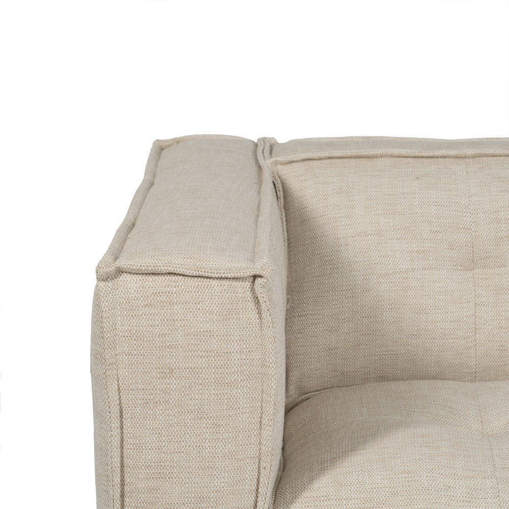 SOF� 3 PLAZAS BEIGE TEJIDO SIBARIS 218 X 102 X 77 CM