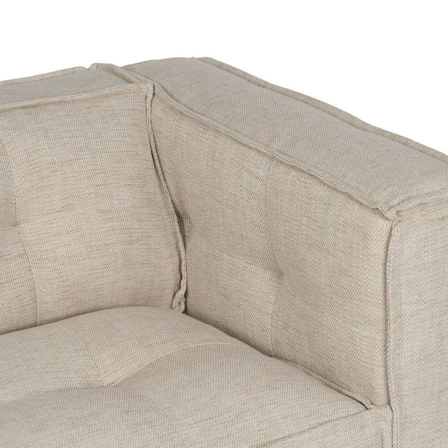 SOFÁ 3 PLAZAS BEIGE TEJIDO SIBARIS 218 X 102 X 77 CM
