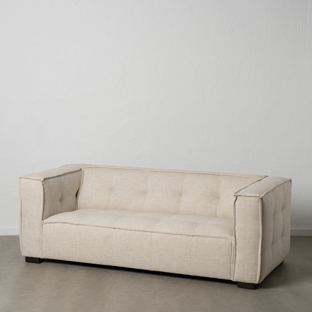 SOF� 3 PLAZAS BEIGE TEJIDO SIBARIS 218 X 102 X 77 CM