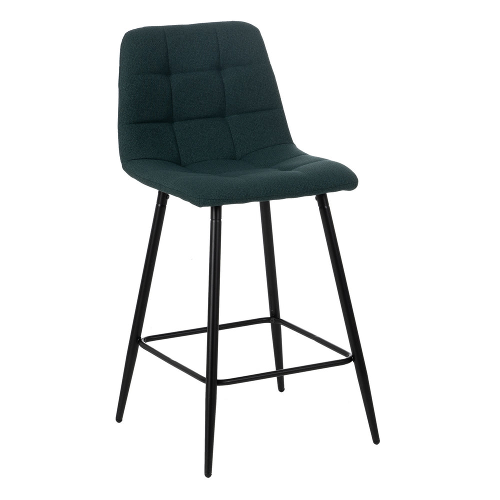 TABURETE VERDE TEJIDO-METAL SAL�N 45 X 55 X 92 CM
