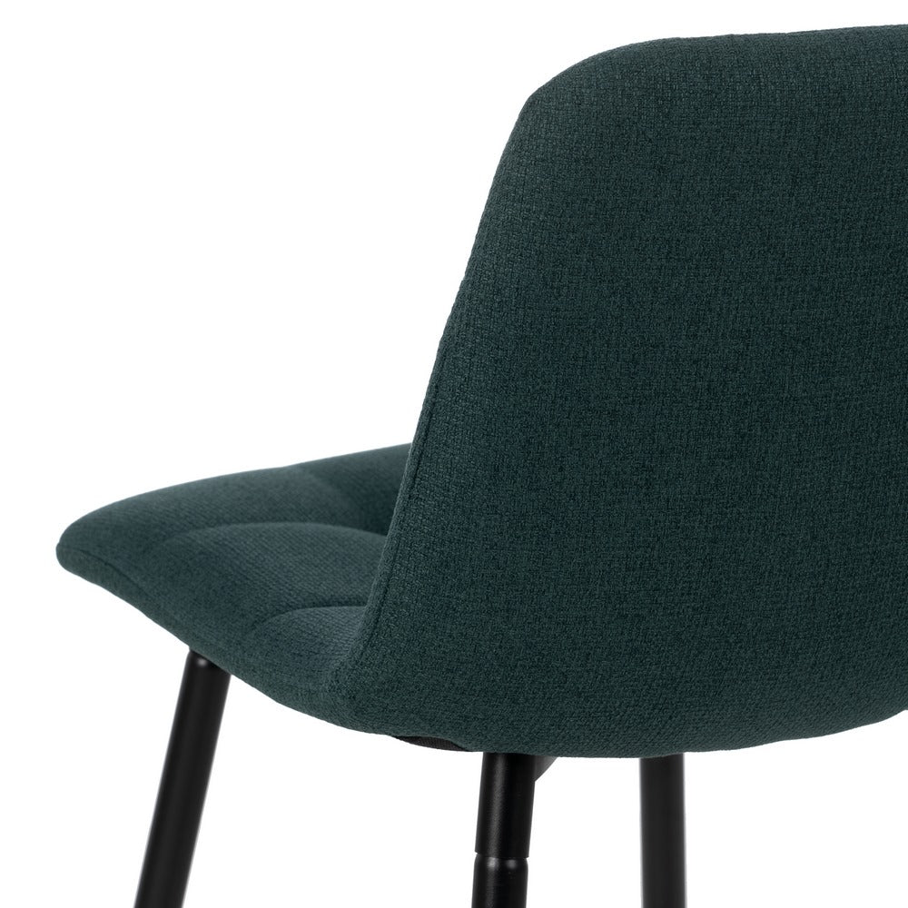 TABURETE VERDE TEJIDO-METAL SALÓN 45 X 55 X 92 CM