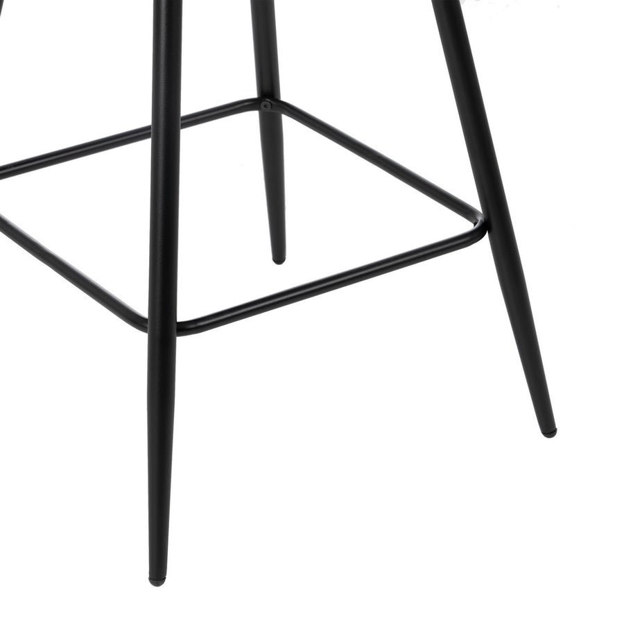 TABURETE NEGRO TEJIDO-METAL SALÓN 45 X 55 X 92 CM