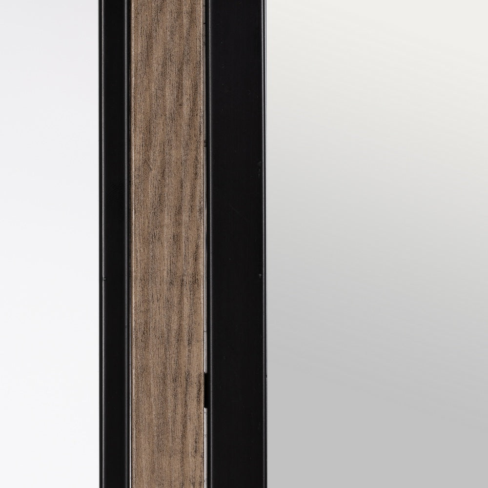 ESPEJO NATURAL-NEGRO DM-METAL 70 X 2 X 70 CM