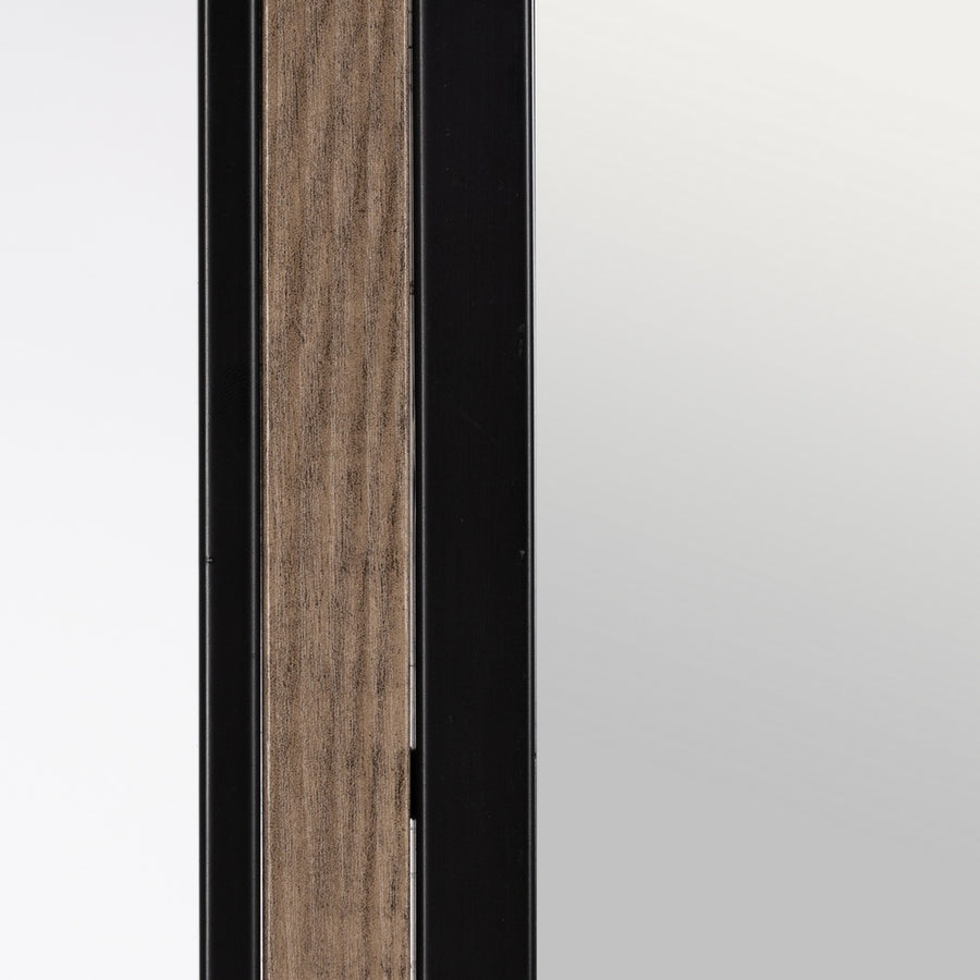 ESPEJO NATURAL-NEGRO DM-METAL 70 X 2 X 70 CM