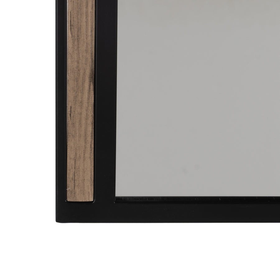 ESPEJO NATURAL-NEGRO DM-METAL 70 X 2 X 70 CM