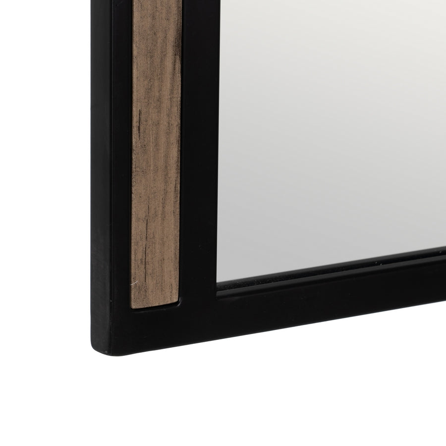 ESPEJO NATURAL-NEGRO DM-METAL 70 X 2 X 70 CM