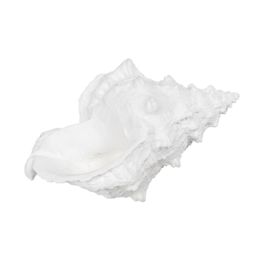 FIGURA CARACOLA BLANCO RESINA DECORACIÓN 21 X 14 X 12 CM