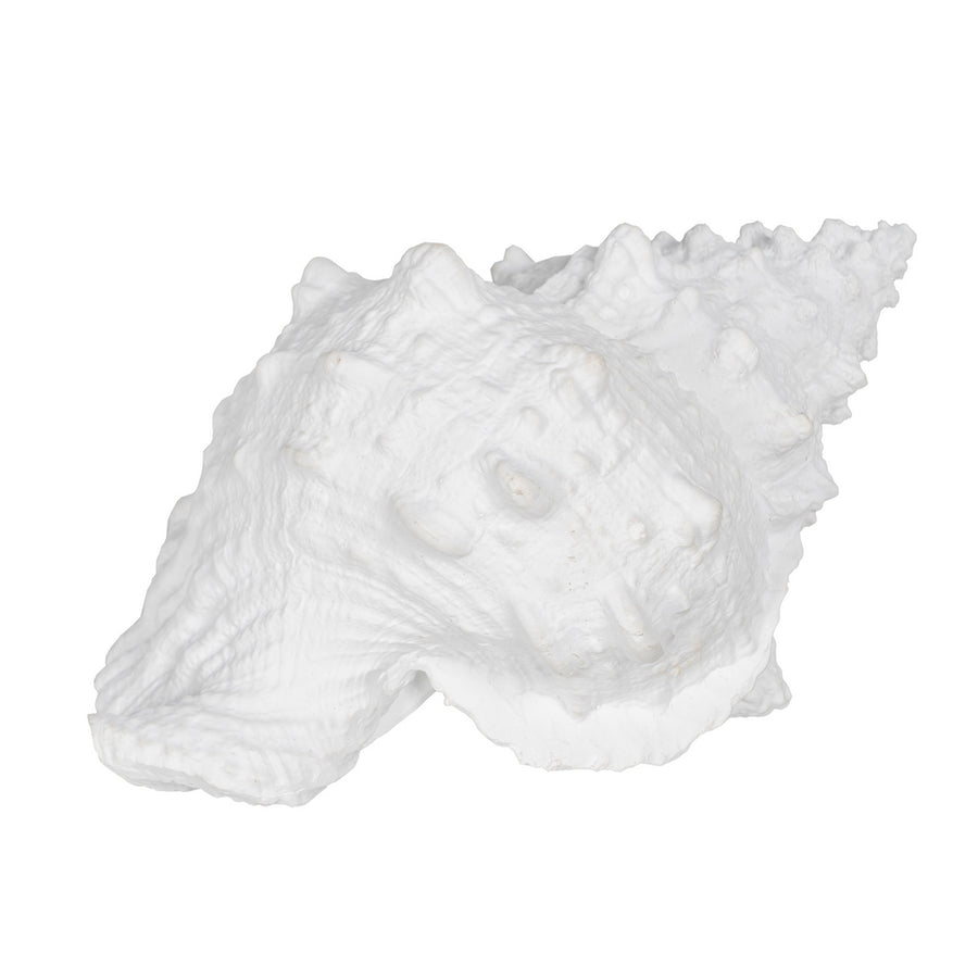 FIGURA CARACOLA BLANCO RESINA DECORACIÓN 21 X 14 X 12 CM