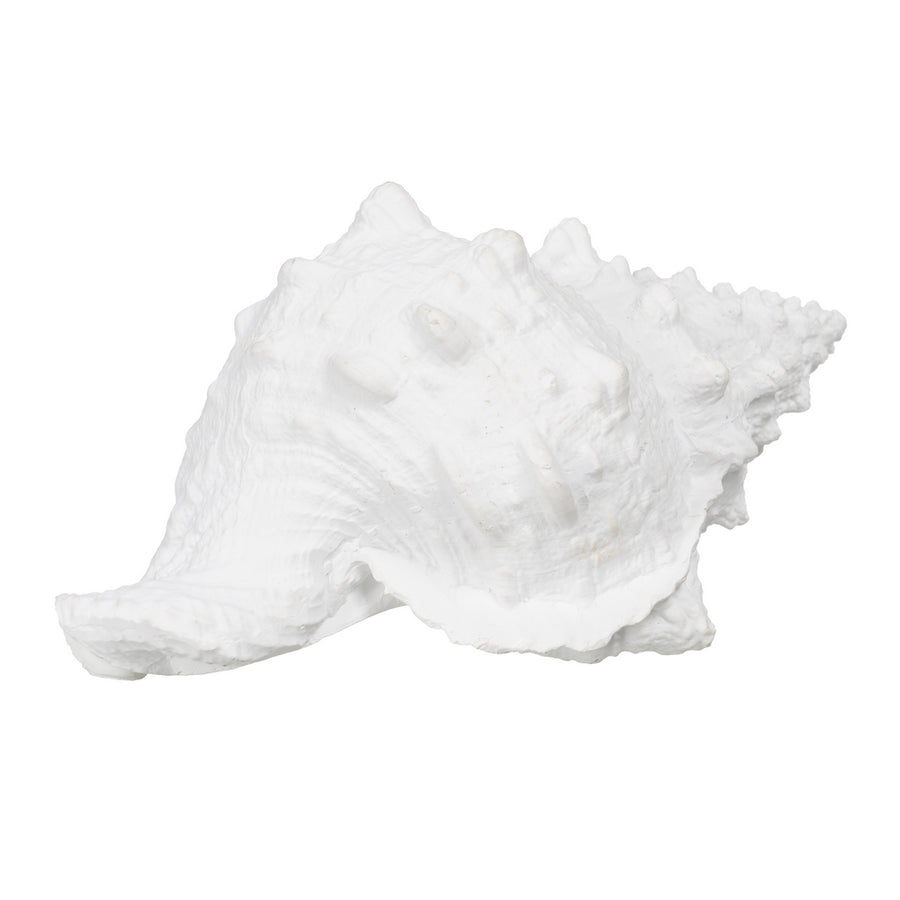 FIGURA CARACOLA BLANCO RESINA DECORACIÓN 21 X 14 X 12 CM
