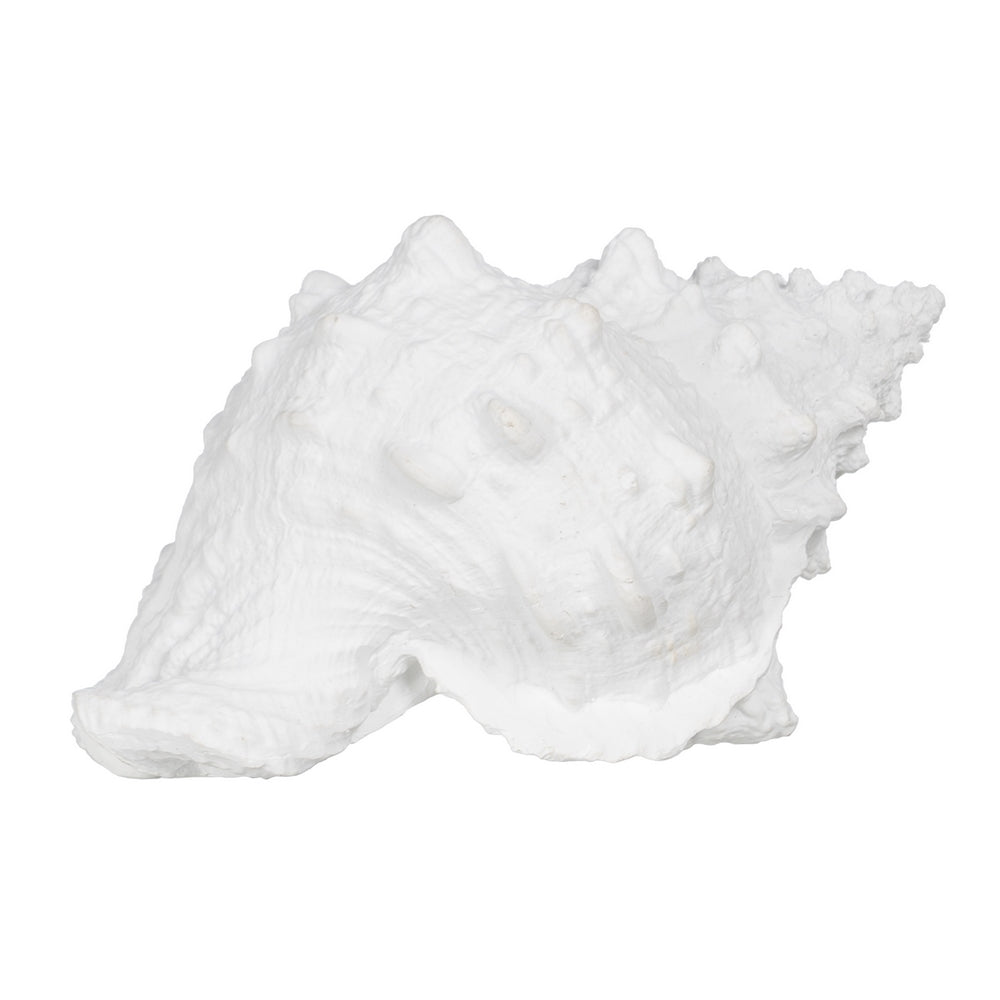 FIGURA CARACOLA BLANCO RESINA DECORACIÓN 21 X 14 X 12 CM