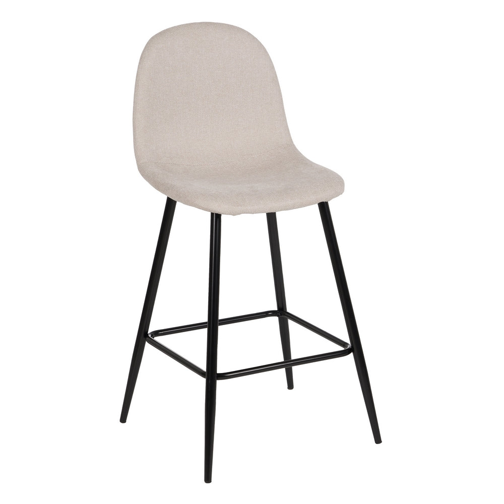 CREAM FABRIC AND METAL BAR STOOL FOR LIVING ROOM 46 X 48 X 96 CM