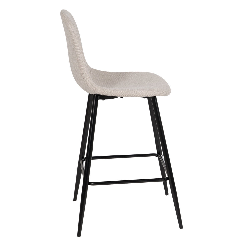 CREAM FABRIC AND METAL BAR STOOL FOR LIVING ROOM 46 X 48 X 96 CM