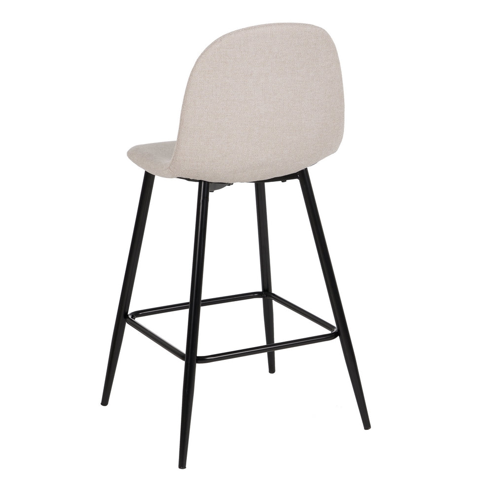 CREAM FABRIC AND METAL BAR STOOL FOR LIVING ROOM 46 X 48 X 96 CM