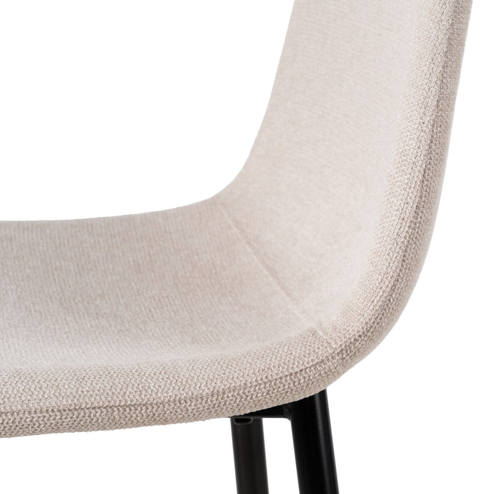 CREAM FABRIC AND METAL BAR STOOL FOR LIVING ROOM 46 X 48 X 96 CM