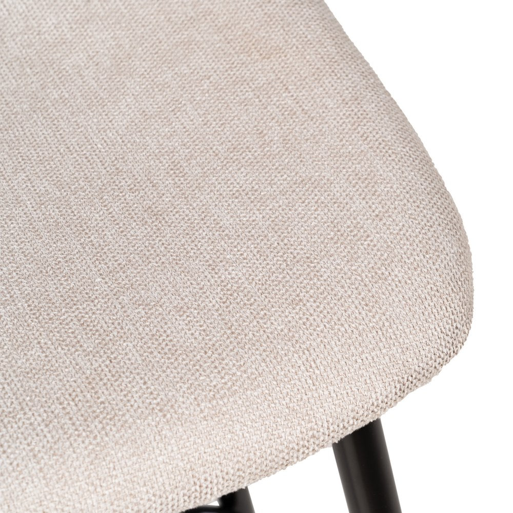 CREAM FABRIC AND METAL BAR STOOL FOR LIVING ROOM 46 X 48 X 96 CM