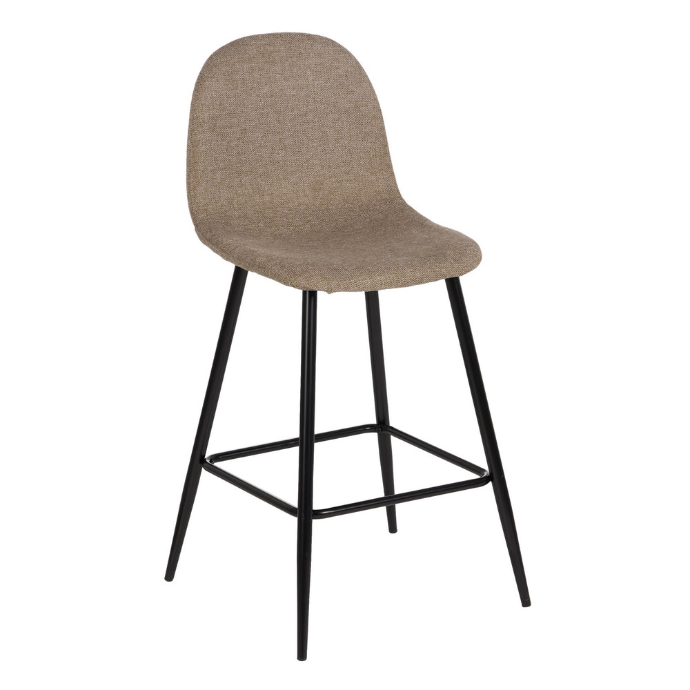 TABURETE TAUPE TEJIDO-METAL SALÓN 46 X 48 X 96 CM