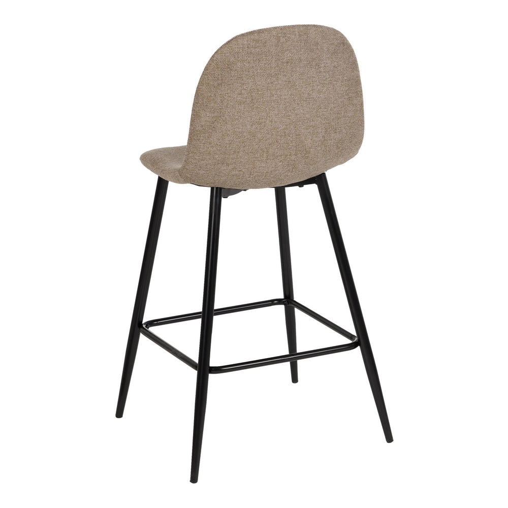 TABURETE TAUPE TEJIDO-METAL SALÓN 46 X 48 X 96 CM