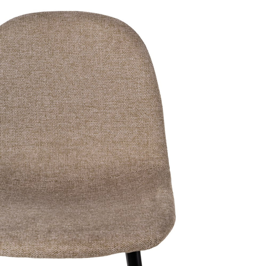 TABURETE TAUPE TEJIDO-METAL SALÓN 46 X 48 X 96 CM