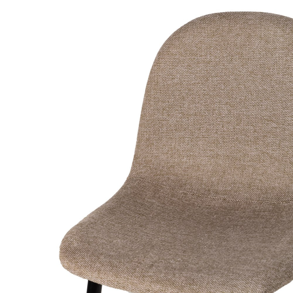 TABURETE TAUPE TEJIDO-METAL SALÓN 46 X 48 X 96 CM