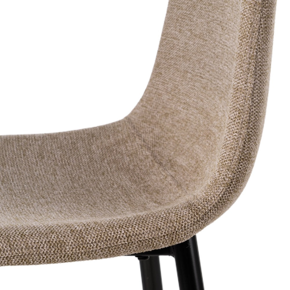 TABURETE TAUPE TEJIDO-METAL SALÓN 46 X 48 X 96 CM