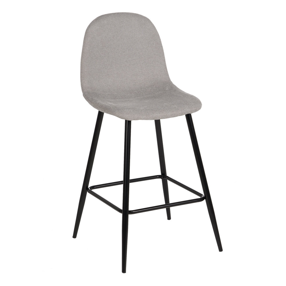 TABURETE GRIS TEJIDO-METAL SALÓN 46 X 48 X 96 CM