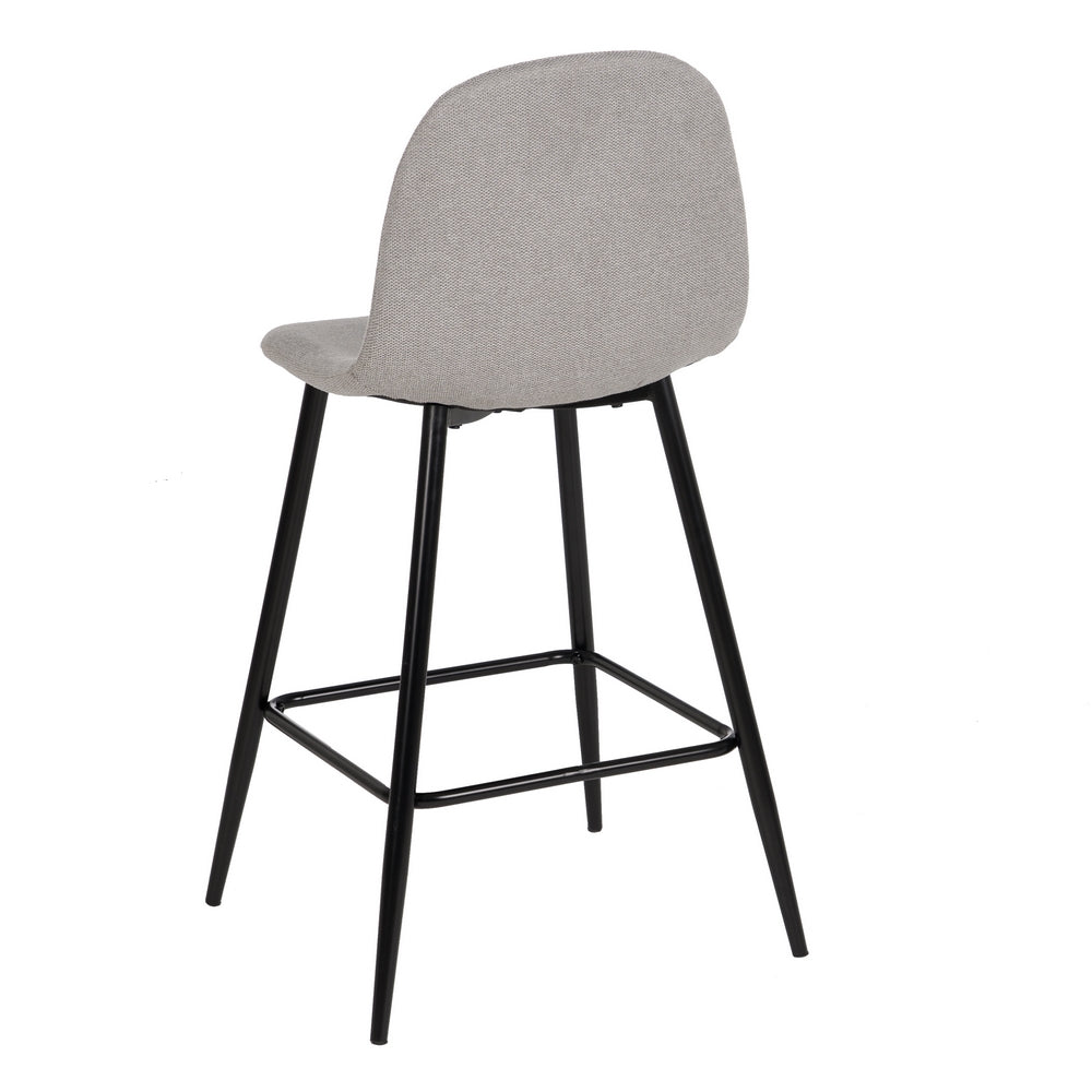 TABURETE GRIS TEJIDO-METAL SALÓN 46 X 48 X 96 CM