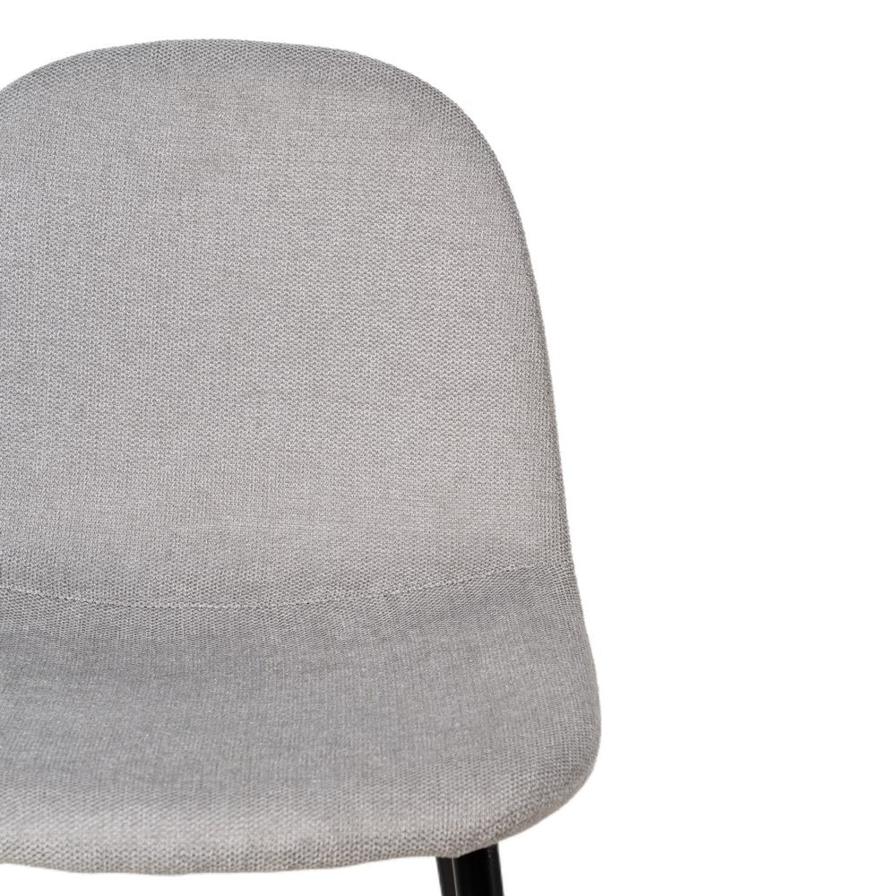 TABURETE GRIS TEJIDO-METAL SALÓN 46 X 48 X 96 CM