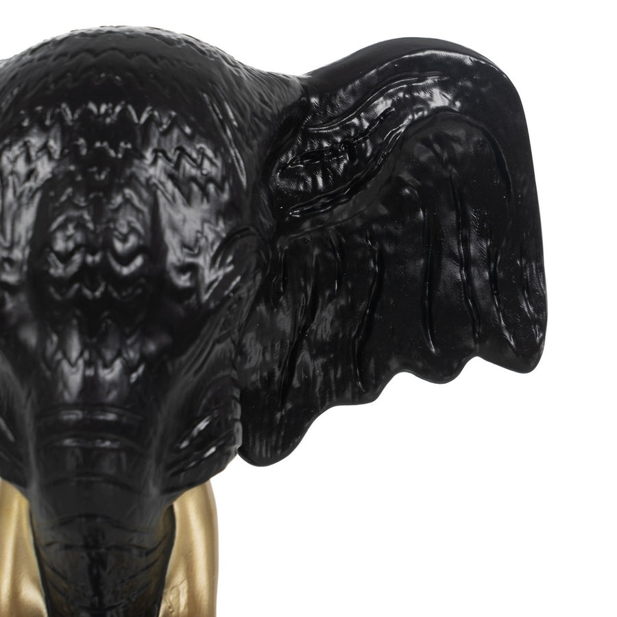 FIGURA ELEFANTE NEGRO-ORO POLIRESINA 20,50 X 14,30 X 35,50 C
