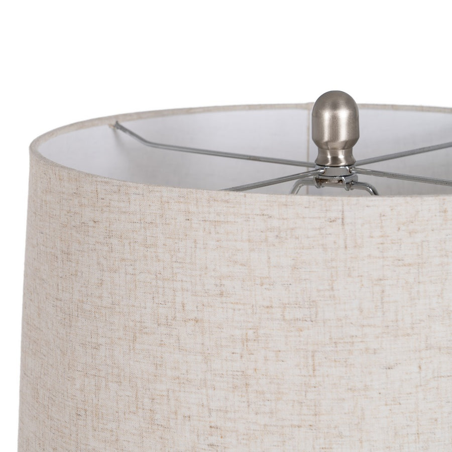 LÁMPARA MESA CREMA METAL-CERÁMICA 38 X 38 X 72 CM