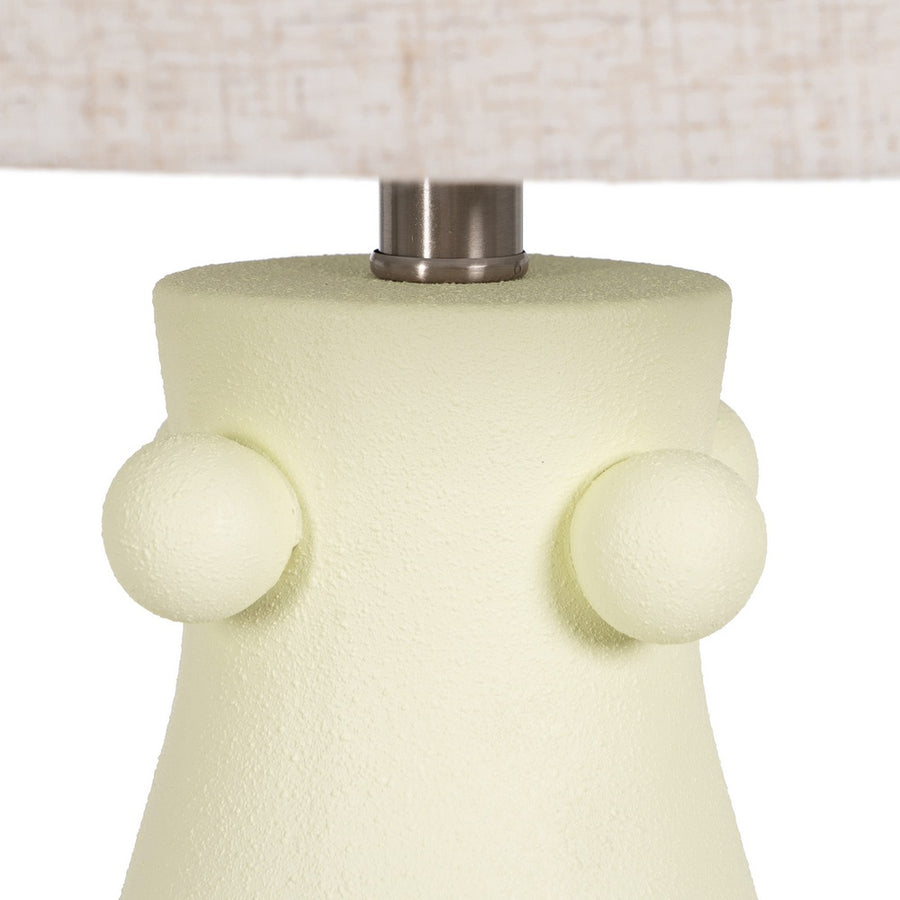 CREAM METAL-CERAMIC TABLE LAMP 38 X 38 X 72 CM