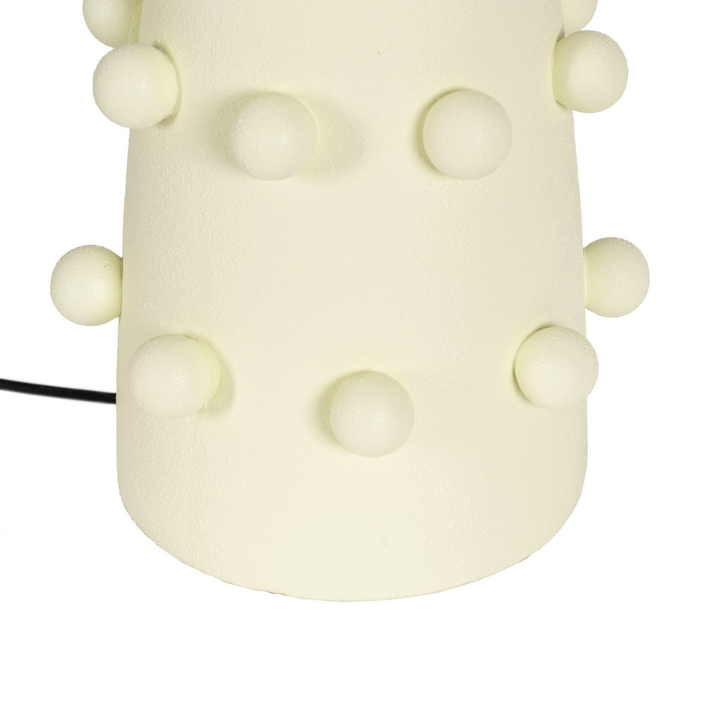 LÁMPARA MESA CREMA METAL-CERÁMICA 38 X 38 X 72 CM