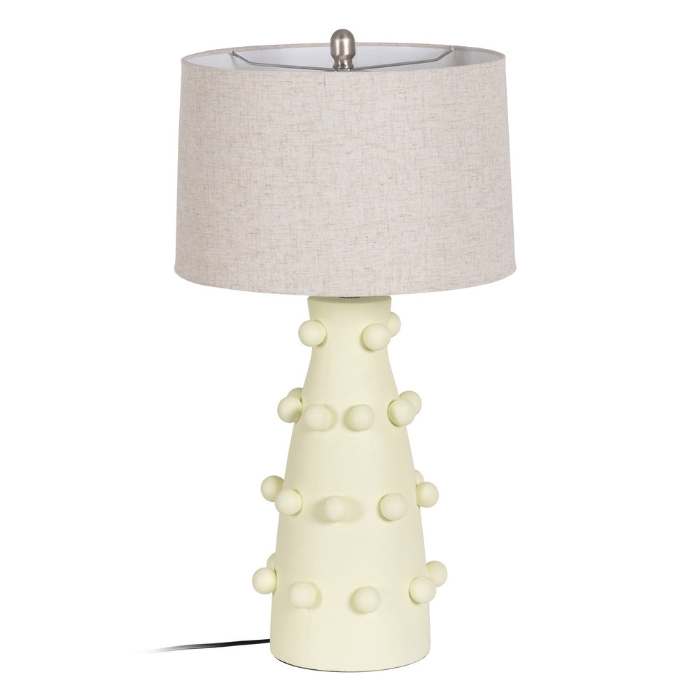 CREAM METAL-CERAMIC TABLE LAMP 38 X 38 X 72 CM