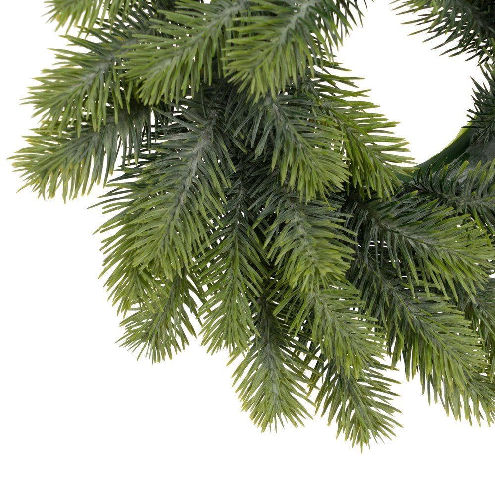 GREEN PVC DECORATIVE WREATH 30 X 30 CM