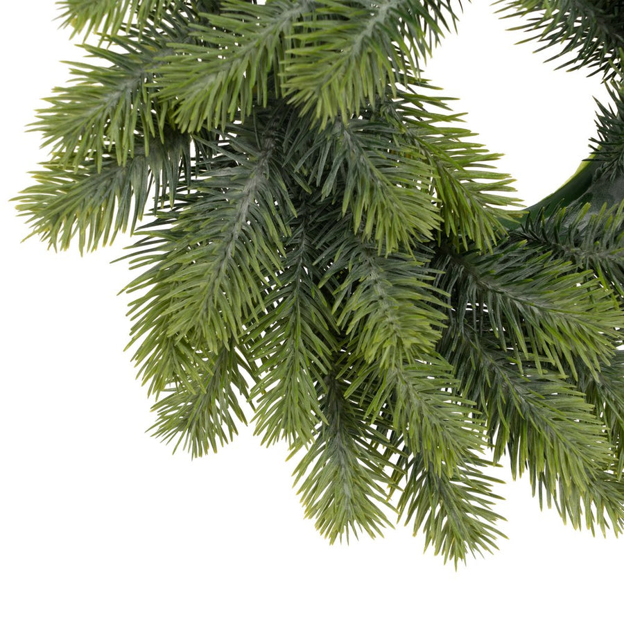 GREEN PVC DECORATIVE WREATH 30 X 30 CM