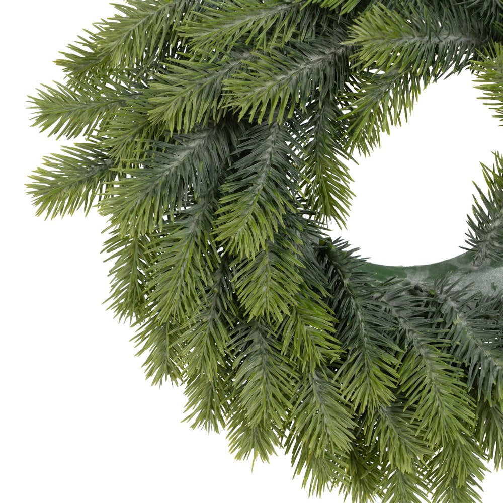 PVC GREEN WREATH DECORATION 37 X 37 CM