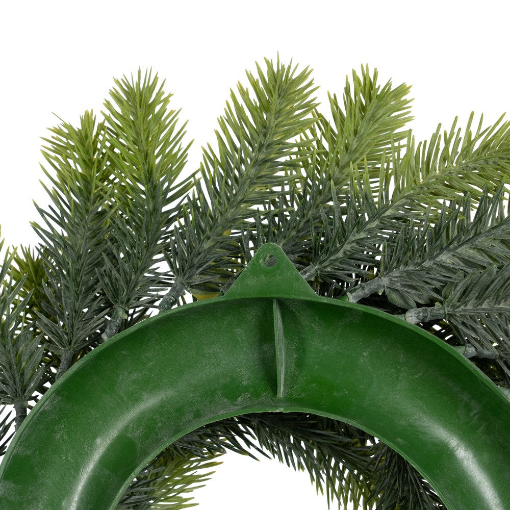 PVC GREEN WREATH DECORATION 37 X 37 CM