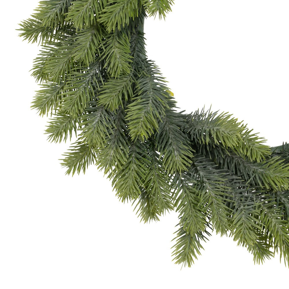 GREEN PVC WREATH DECORATION 41 X 41 CM