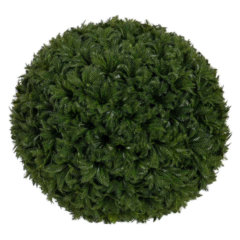 GREEN PVC HOLLY BALL DECORATION 24 X 24 CM