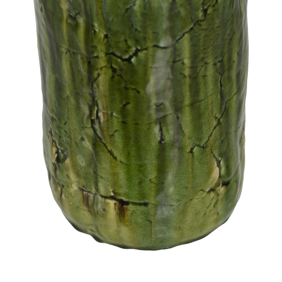 JARRÓN VERDE CERÁMICA DECORACIÓN 17,50 X 17,50 X 33 CM