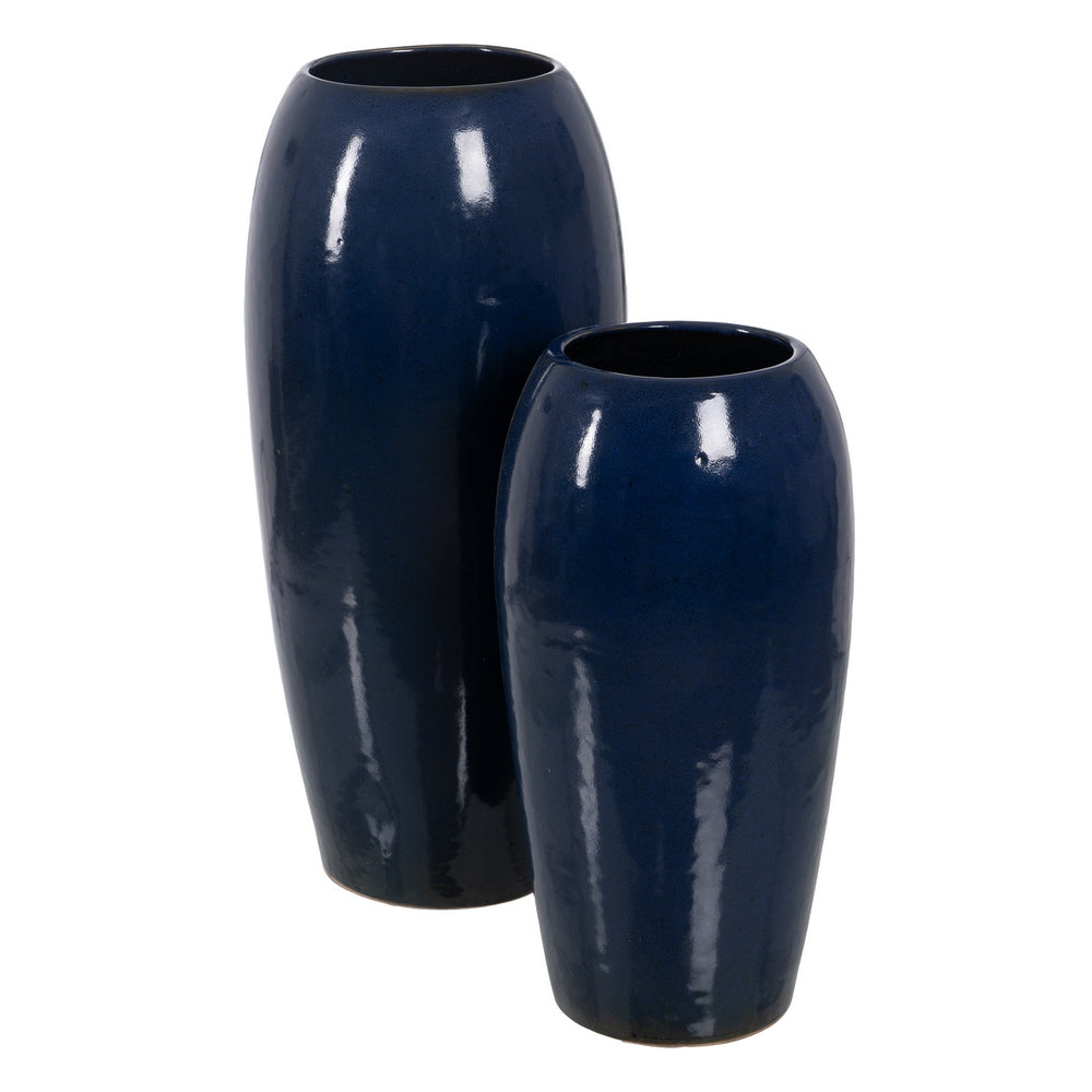 BLUE CERAMIC DECORATIVE VASE 31 X 31 X 60.50 CM