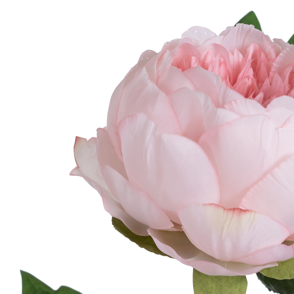 FLOR PEONÍA ROSA POLIÉSTER-POLIETILENO 66 CM