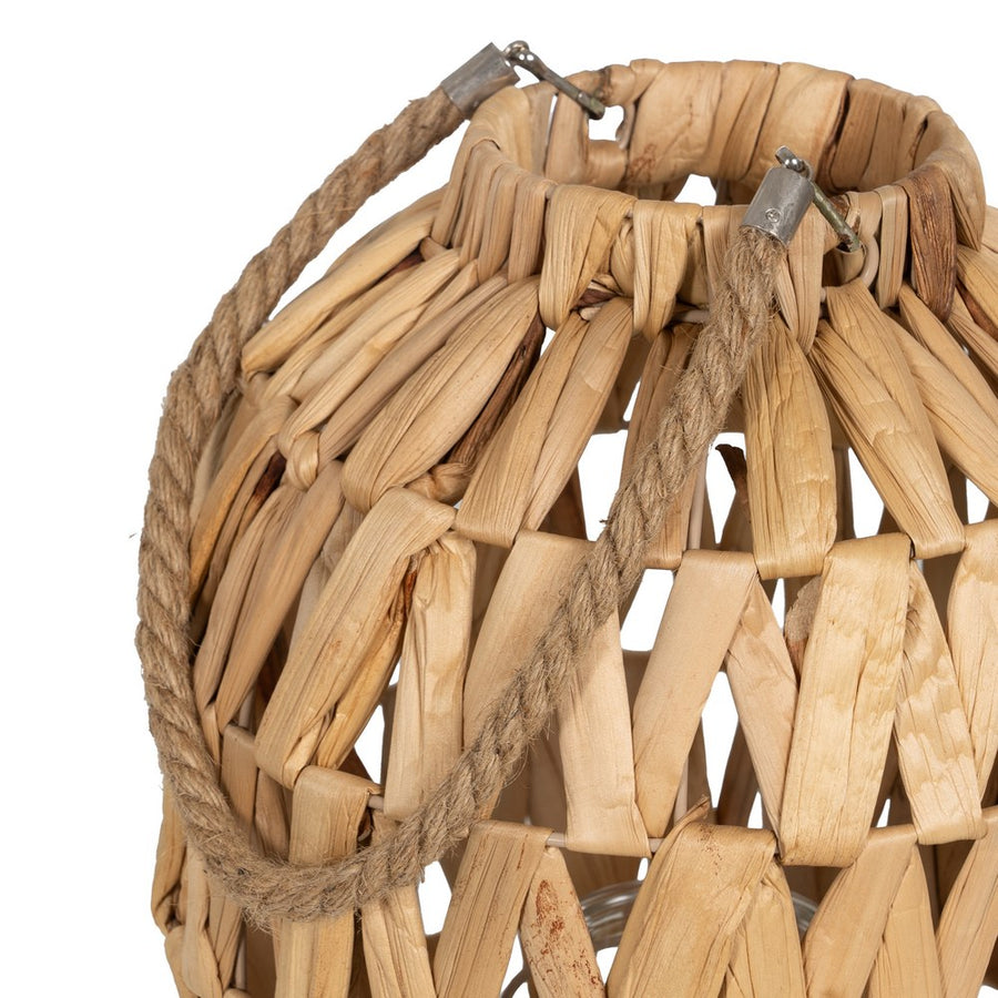 FAROL PORTAVELAS NATURAL JACINTO DE AGUA 34 X 34 X 36 CM