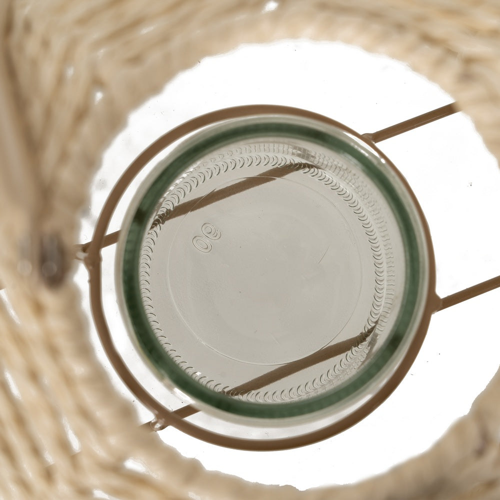 FAROL PORTAVELAS NATURAL PAPEL-METAL 18 X 18 X 20,50 CM
