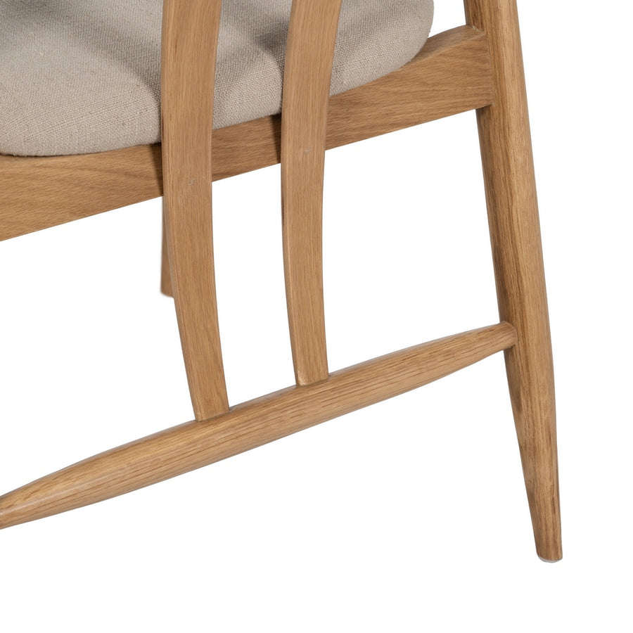 SILLA NATURAL TEJIDO-MADERA SALÓN 56,50 X 57 X 76,50 CM