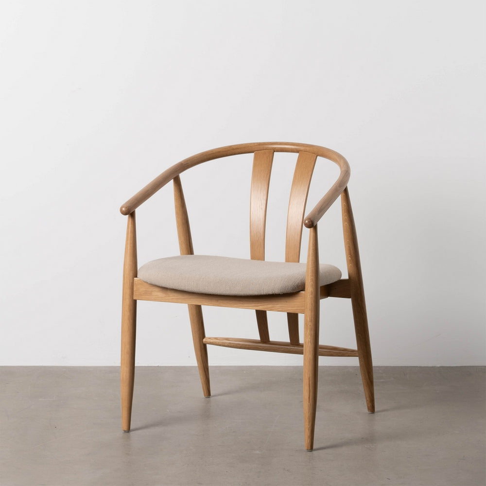 SILLA NATURAL TEJIDO-MADERA SALÓN 56,50 X 57 X 76,50 CM