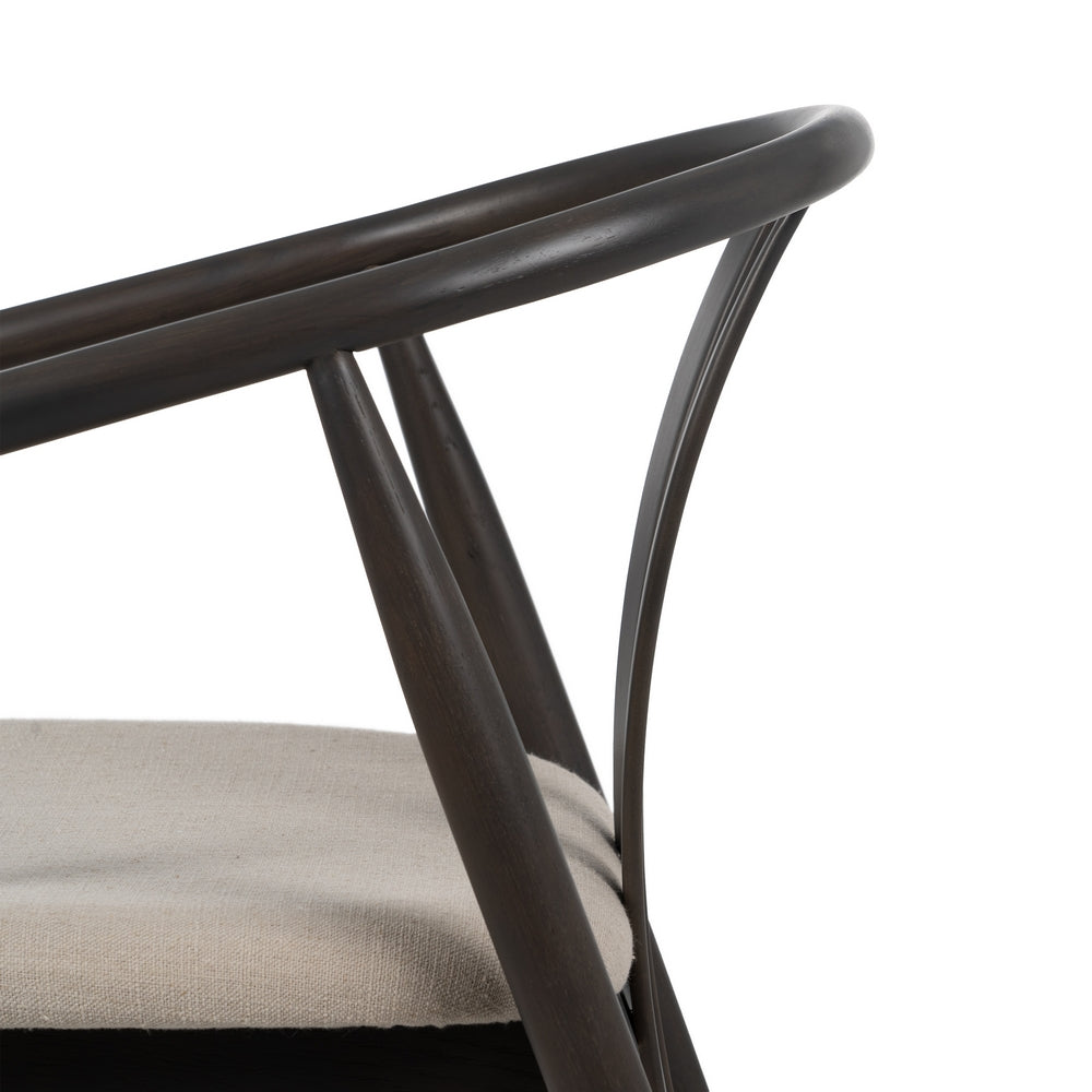SILLA NEGRO TEJIDO-MADERA SALÓN 56,50 X 57 X 76 CM