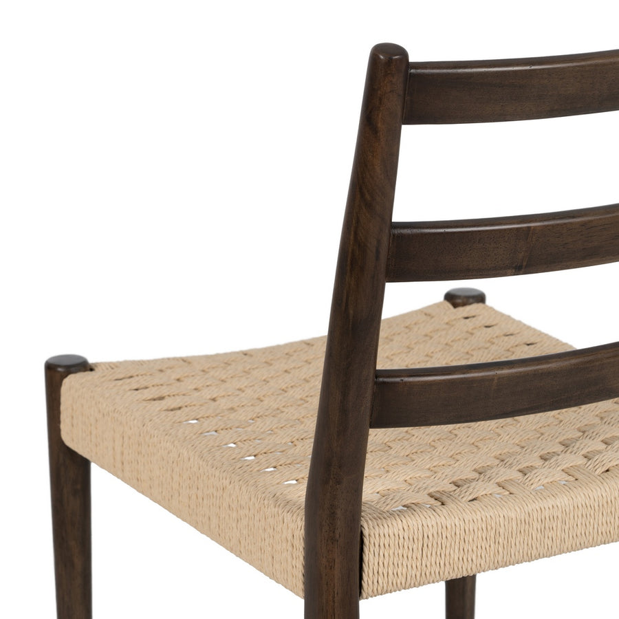 SILLA MARRÓN MADERA / FIBRA SALÓN 44 X 50 X 80 CM
