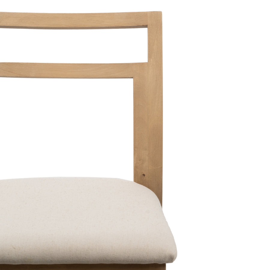 SILLA NATURAL-BEIGE TEJIDO-MADERA 41 X 50 X 81 CM
