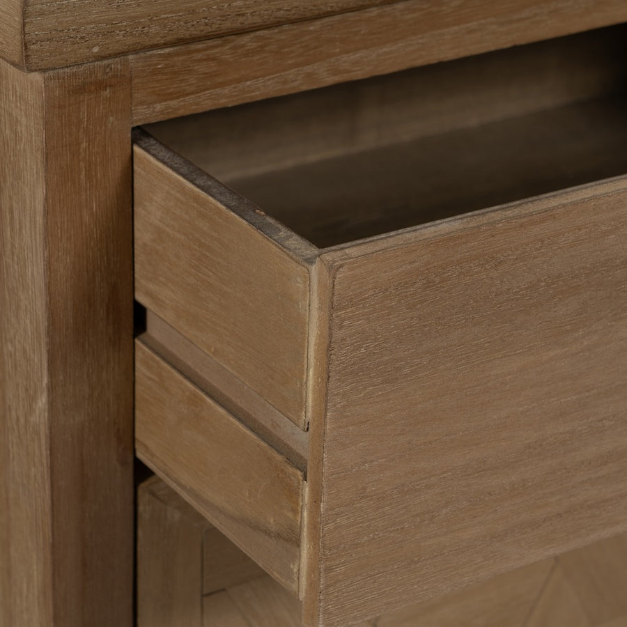 MUEBLE RECIBIDOR NATURAL DM-MADERA 90 X 40 X 90 CM